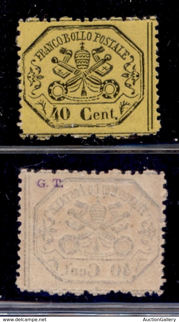 ANTICHI STATI - PONTIFICIO - 1868 - 40 Cent (29) - Gomma Originale (4) - Andere & Zonder Classificatie