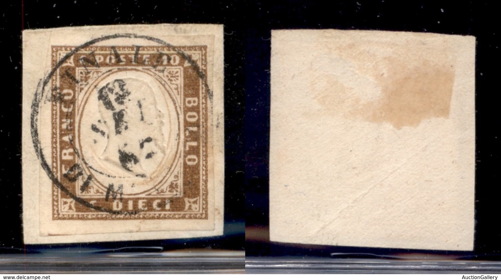 ANTICHI STATI - SARDEGNA - 1862 - 10 Cent (14 D) Usato Su Frammento - Sonstige & Ohne Zuordnung