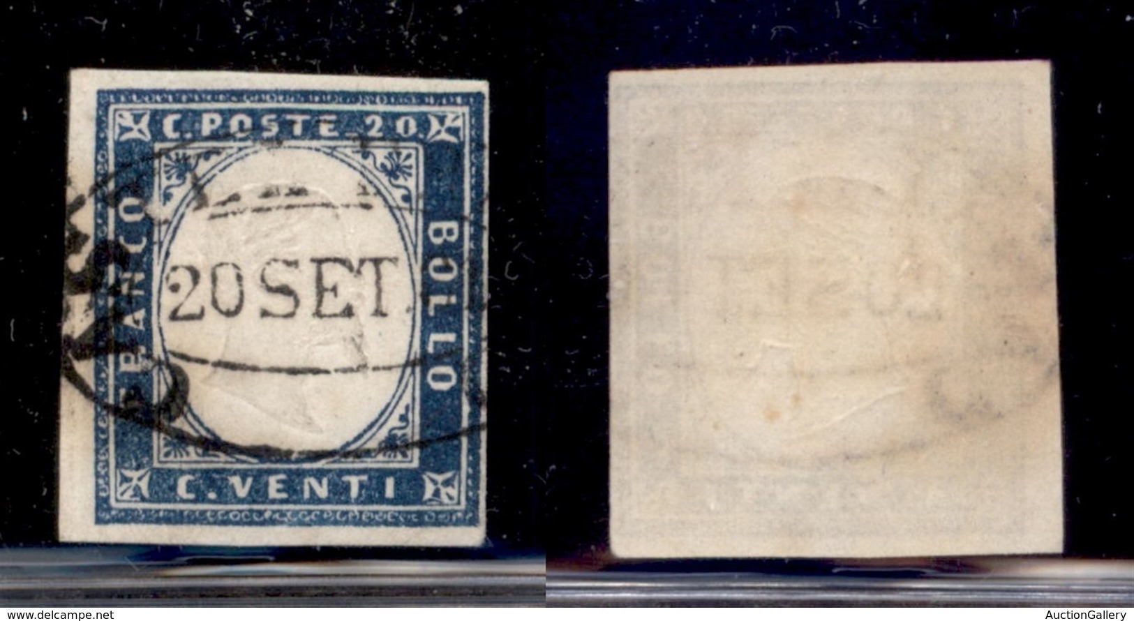 ANTICHI STATI - SARDEGNA - 1861 - 20 Cent (15 Dc) Usato A Castelfranco - Sonstige & Ohne Zuordnung