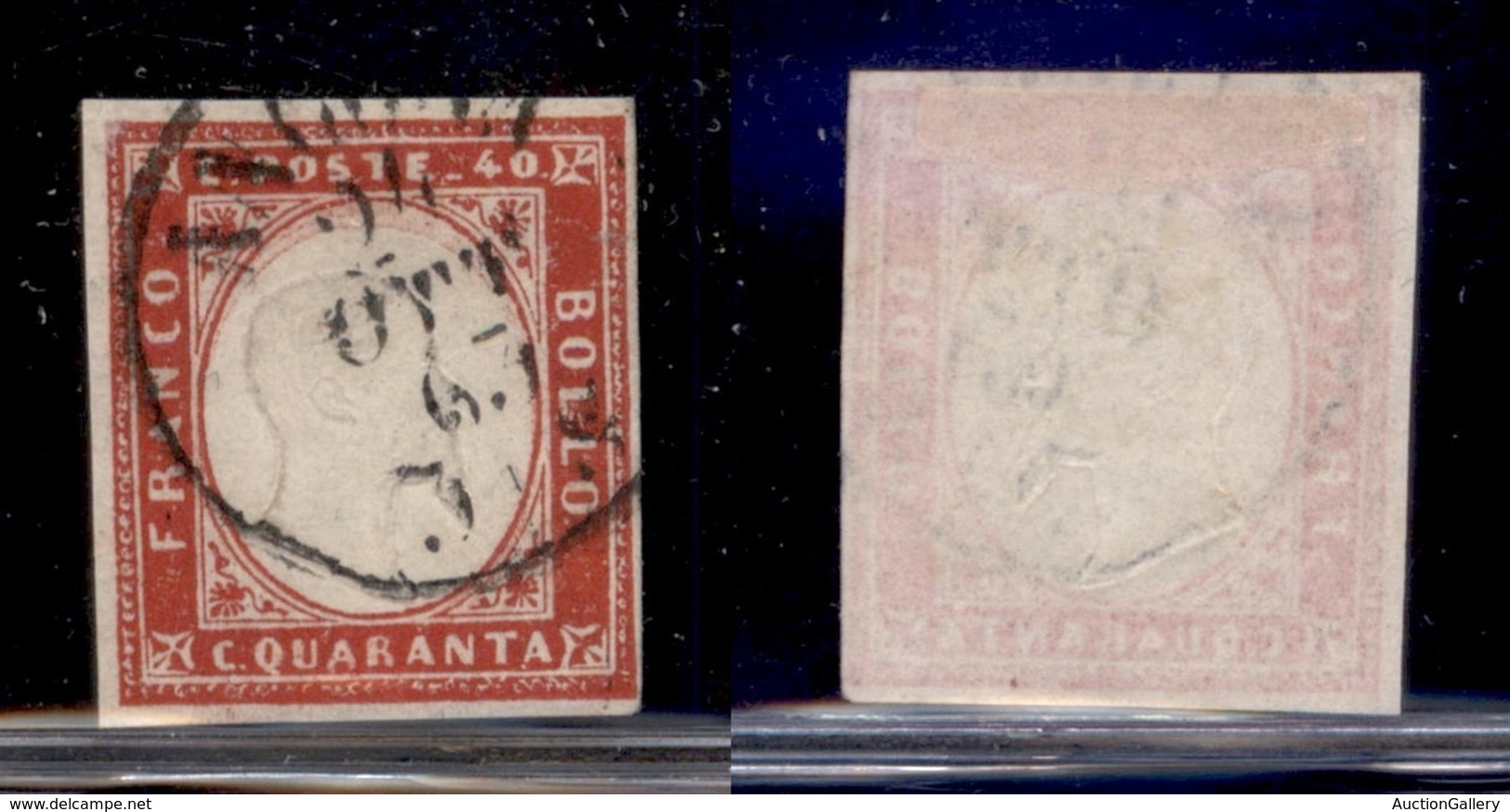 ANTICHI STATI - SARDEGNA - 1862 - 40 Cent (16 Eb) Usato A Ancona (110) - Sonstige & Ohne Zuordnung