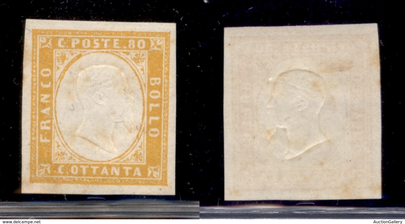 ANTICHI STATI - SARDEGNA - 1860 - 80 Cent (17 B) - Gomma Originale (80) - Sonstige & Ohne Zuordnung