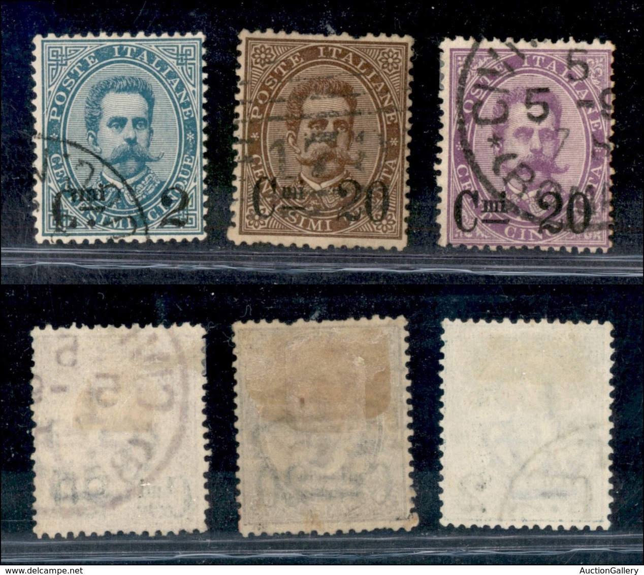 REGNO - REGNO - 1890/1891 - Soprastampati (56/58) - Serie Completa - Usati (165) - Sonstige & Ohne Zuordnung