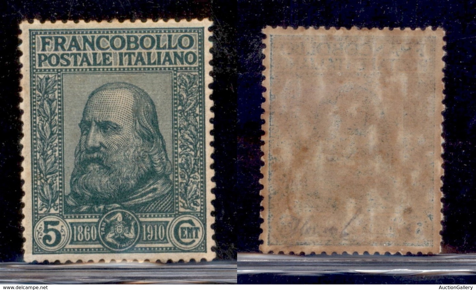 REGNO - REGNO - 1910 - 5 + 5 Cent Garibaldi (87) - Gomma Integra (160) - Sonstige & Ohne Zuordnung