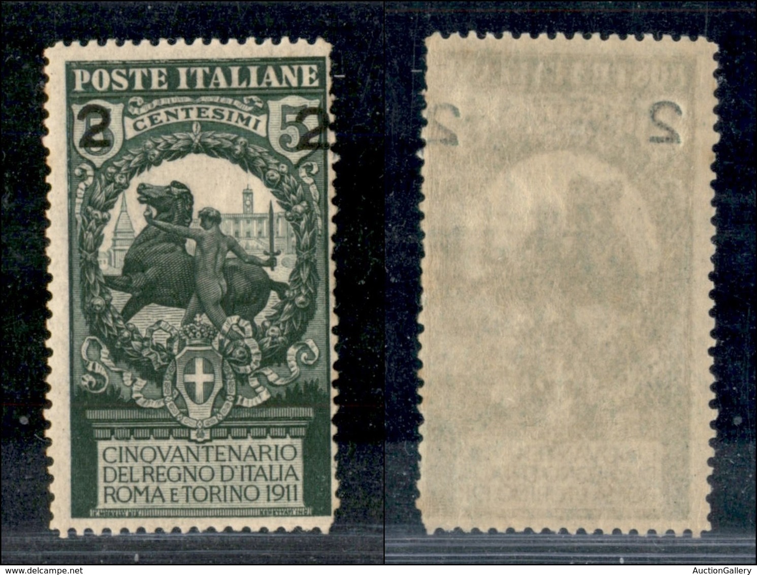 REGNO - REGNO - 1913 - 2 Cent Su 5 Cent Unità (99c) - Cifre Spaziate E Disallineate - Gomma Integra (45) - Other & Unclassified