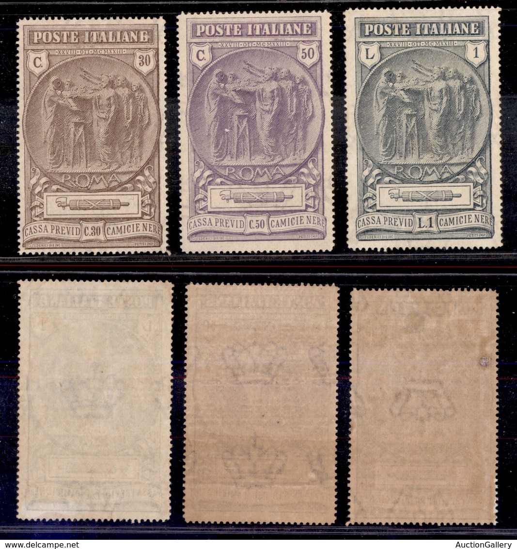 REGNO - REGNO - 1923 - Pro Camicie Nere (147/149) - Serie Completa - Gomma Originale (120) - Other & Unclassified