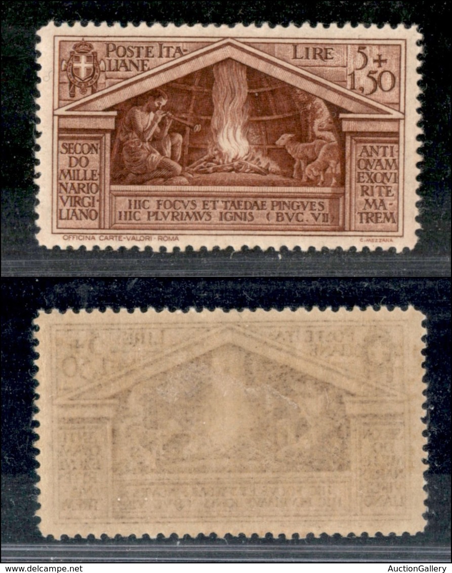 REGNO - REGNO - 1930 - 5 + 1.50 Lire Virgilio (289) - Gomma Originale (75) - Sonstige & Ohne Zuordnung