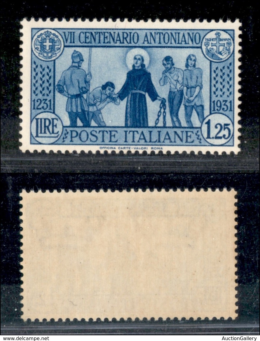 REGNO - REGNO - 1931 - 1.25 Lire S. Antonio (297) - Gomma Integra (62.5) - Sonstige & Ohne Zuordnung