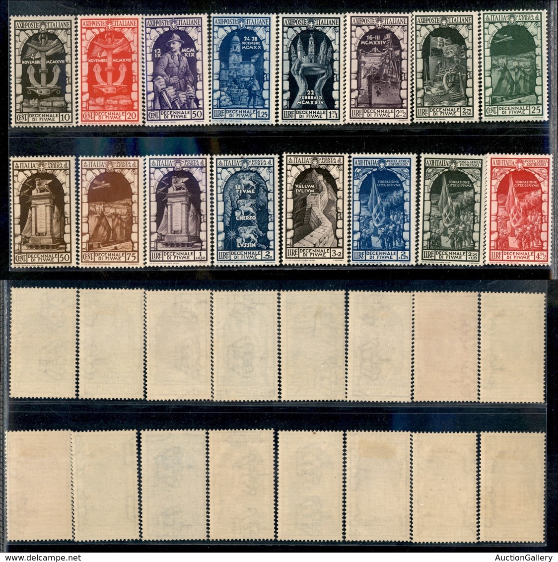 REGNO - REGNO - 1934 - Fiume (350/356 + 60/68 Aerea) - Emissione Completa - Gomma Originale (34) - Other & Unclassified