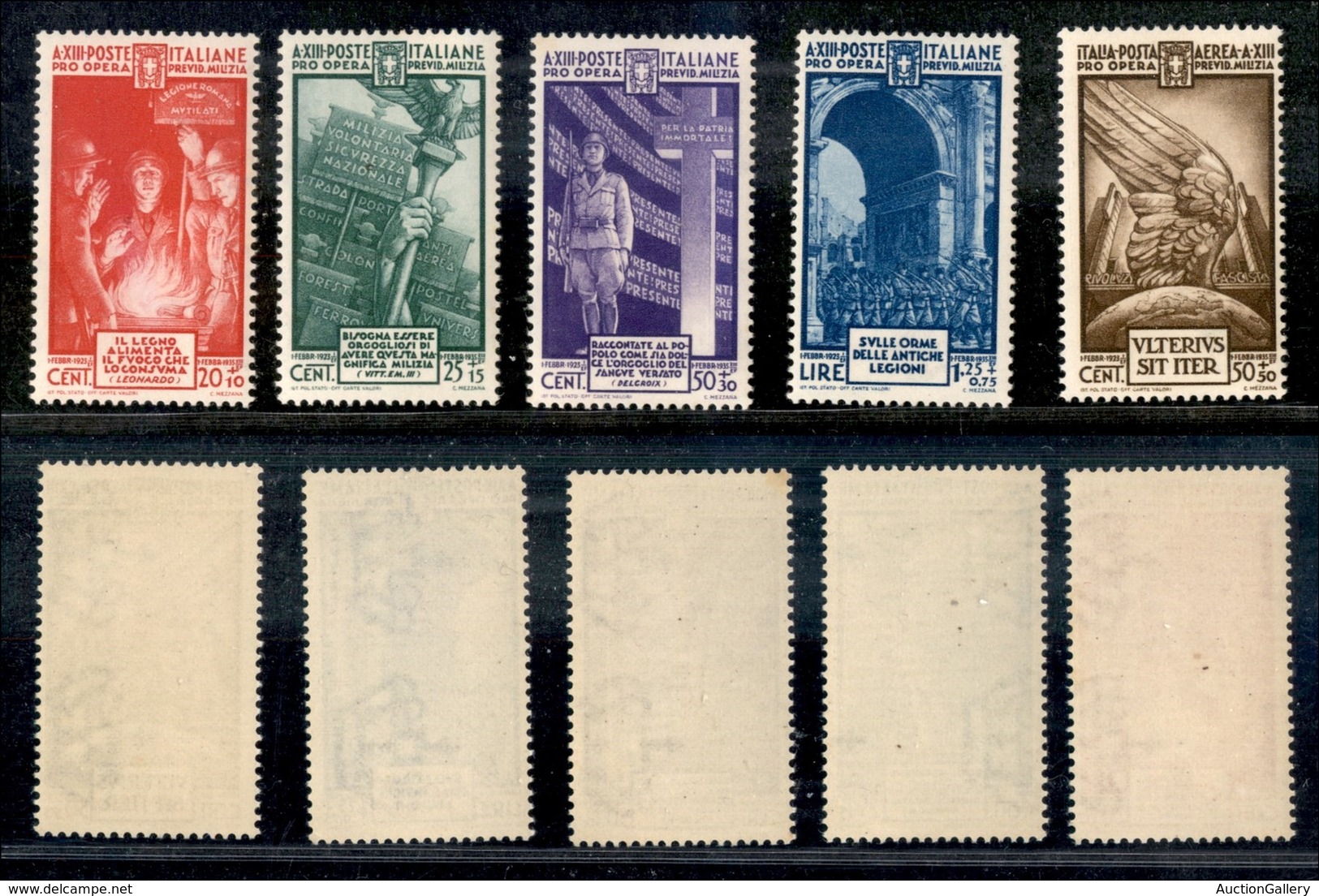 REGNO - REGNO - 1935 - Milizia IV (380/383 + 89 Aerea) - Emissione Completa - Gomma Integra (142.5) - Other & Unclassified