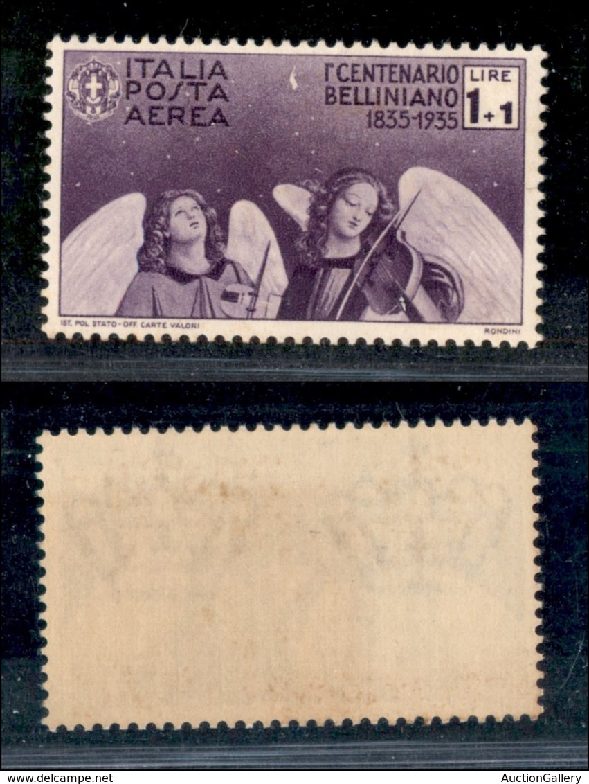 REGNO - REGNO - 1935 - 1 + 1 Lira Bellini (93 Aerea) - Gomma Integra (75) - Sonstige & Ohne Zuordnung