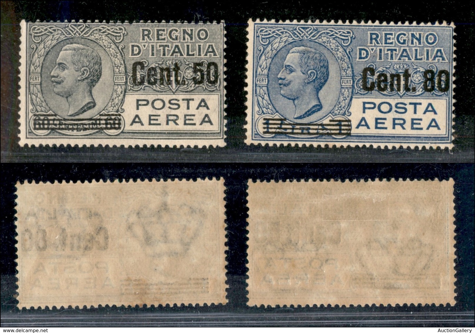 REGNO - REGNO - 1927 - Posta Aerea Soprastampati (8/9) - Serie Completa - Gomma Originale (100) - Otros & Sin Clasificación