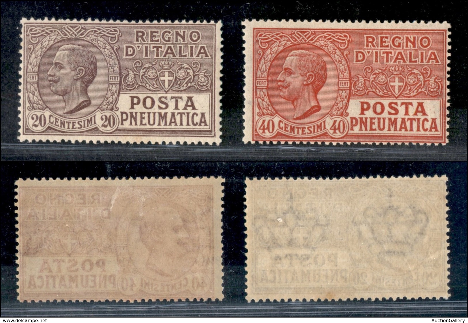 REGNO - REGNO - 1925 - Posta Pneumatica (8/9) - Serie Completa - Gomma Originale (60) - Other & Unclassified
