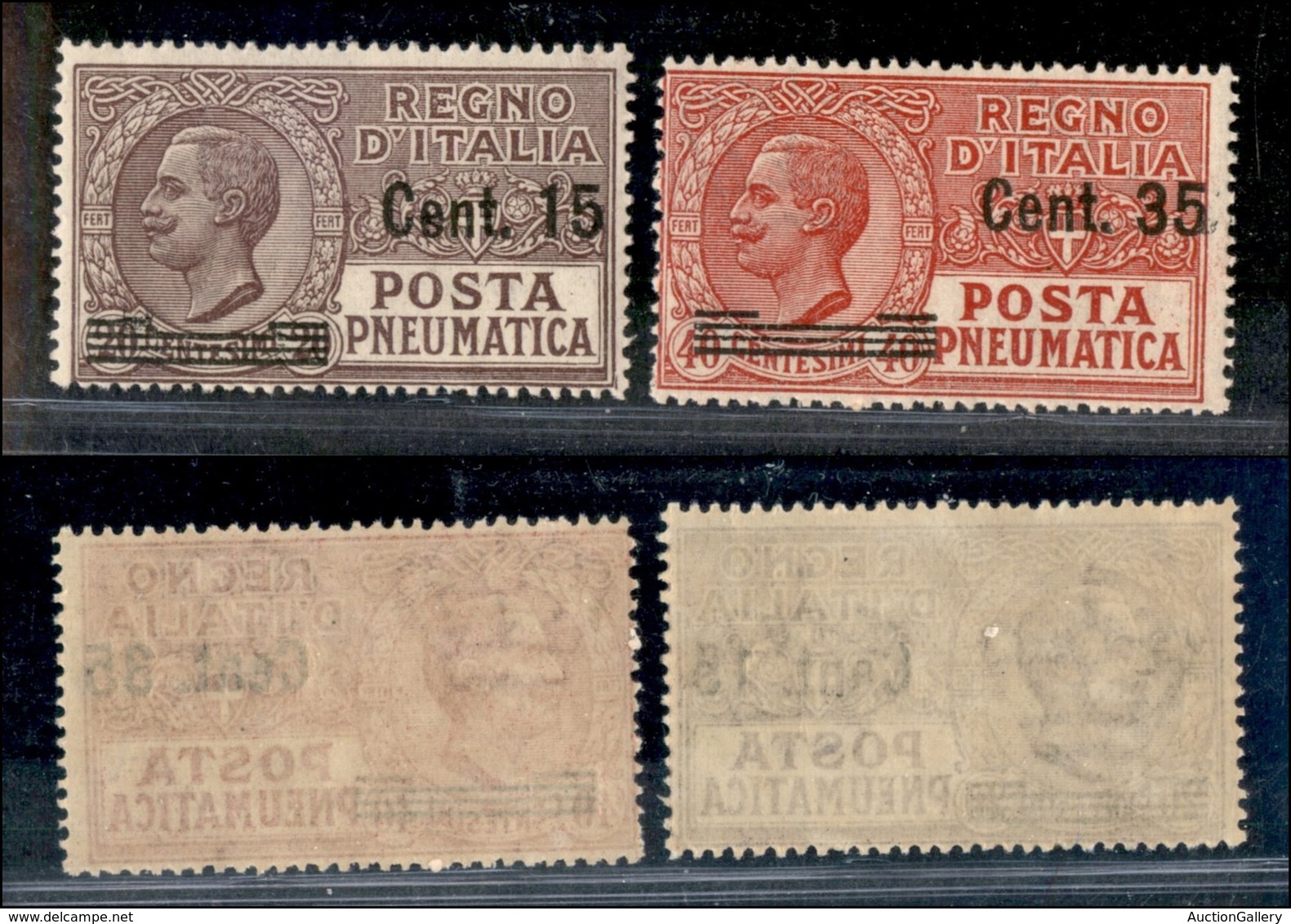 REGNO - REGNO - 1927 - Posta Pneumatica Soprastampati (10/11) - Serie Completa - Gomma Integra (90) - Other & Unclassified