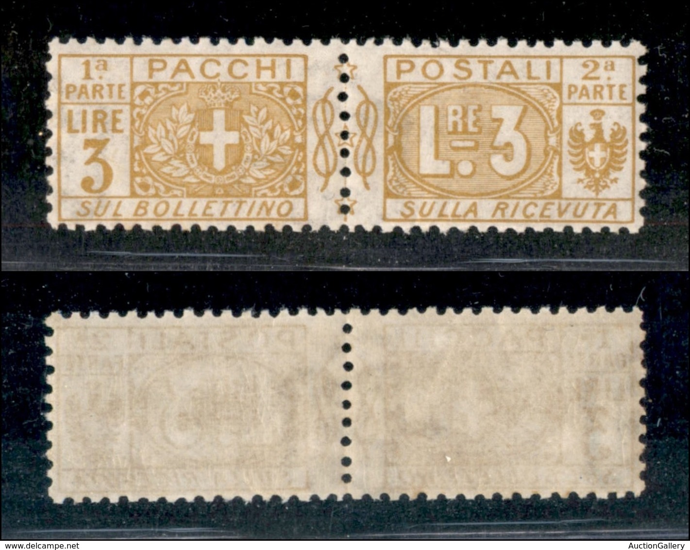 REGNO - REGNO - 1914 - 3 Lire Pacchi Postali (14) - Gomma Originali (70) - Other & Unclassified