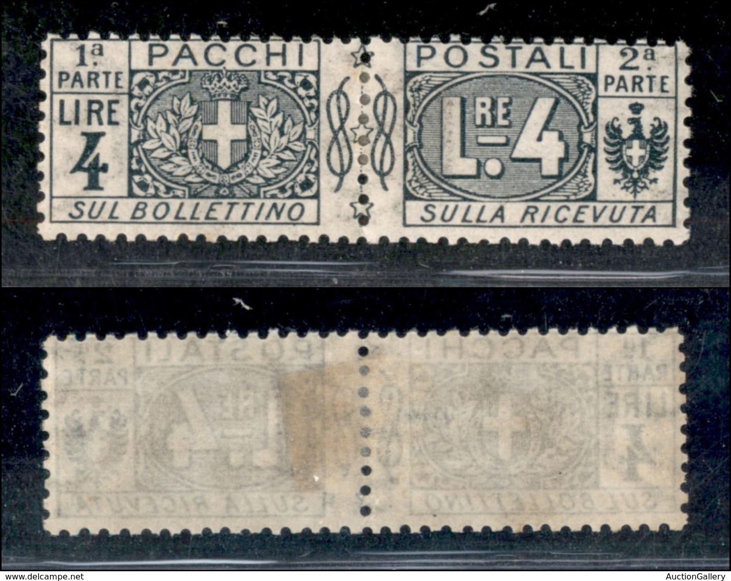 REGNO - REGNO - 1914 - 4 Lire Pacchi Postali (15) - Gomma Originale (90) - Other & Unclassified