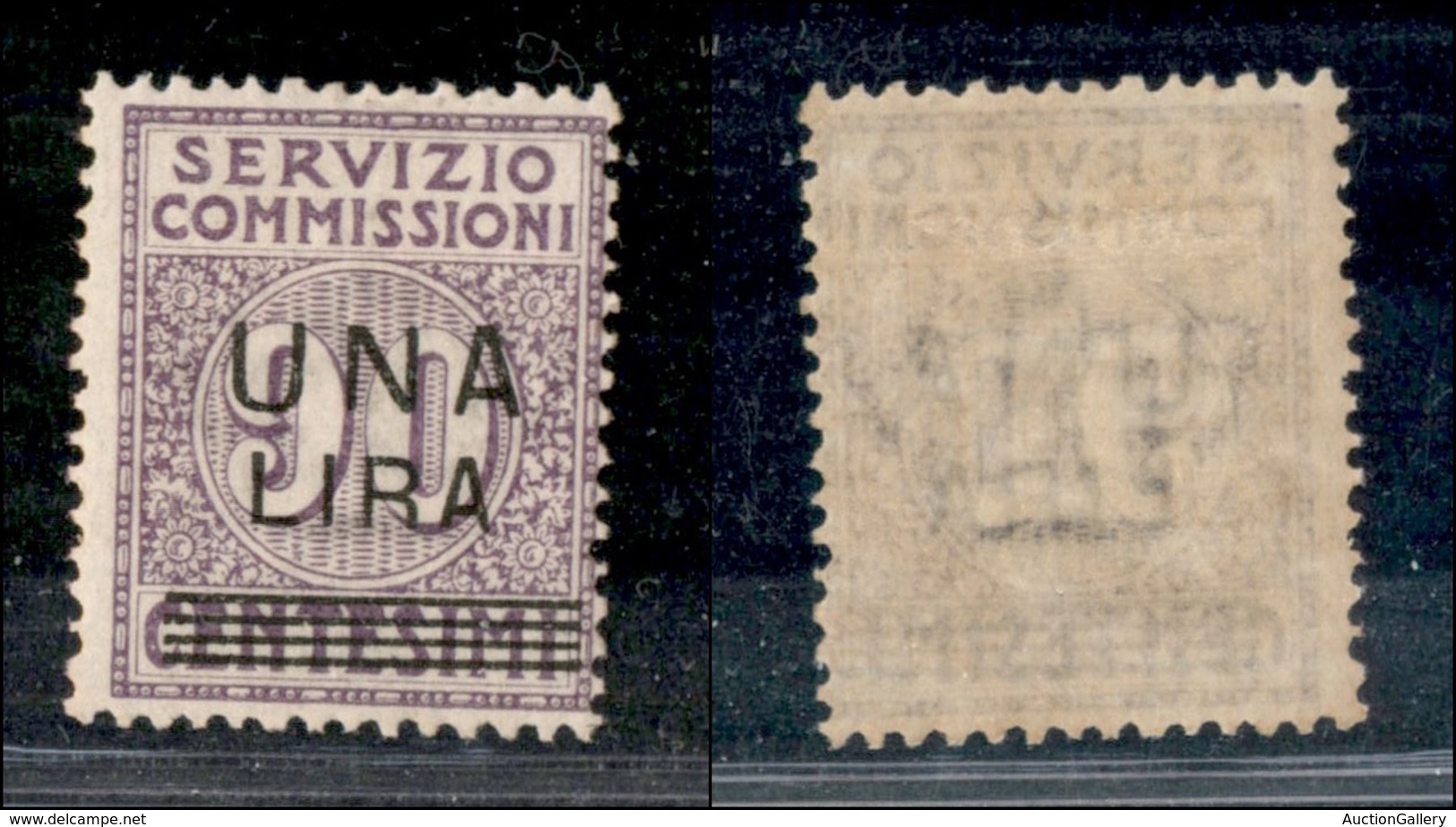 REGNO - REGNO - 1925 - 1 Lira Su 90 Cent Servizio Commissioni (6) - Gomma Originale (130) - Sonstige & Ohne Zuordnung