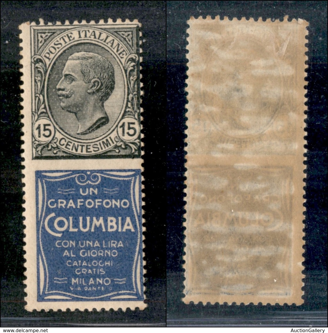 REGNO - REGNO - 1924 - 15 Cent Columbia (2 - Pubblicitari) - Gomma Originale (100) - Other & Unclassified