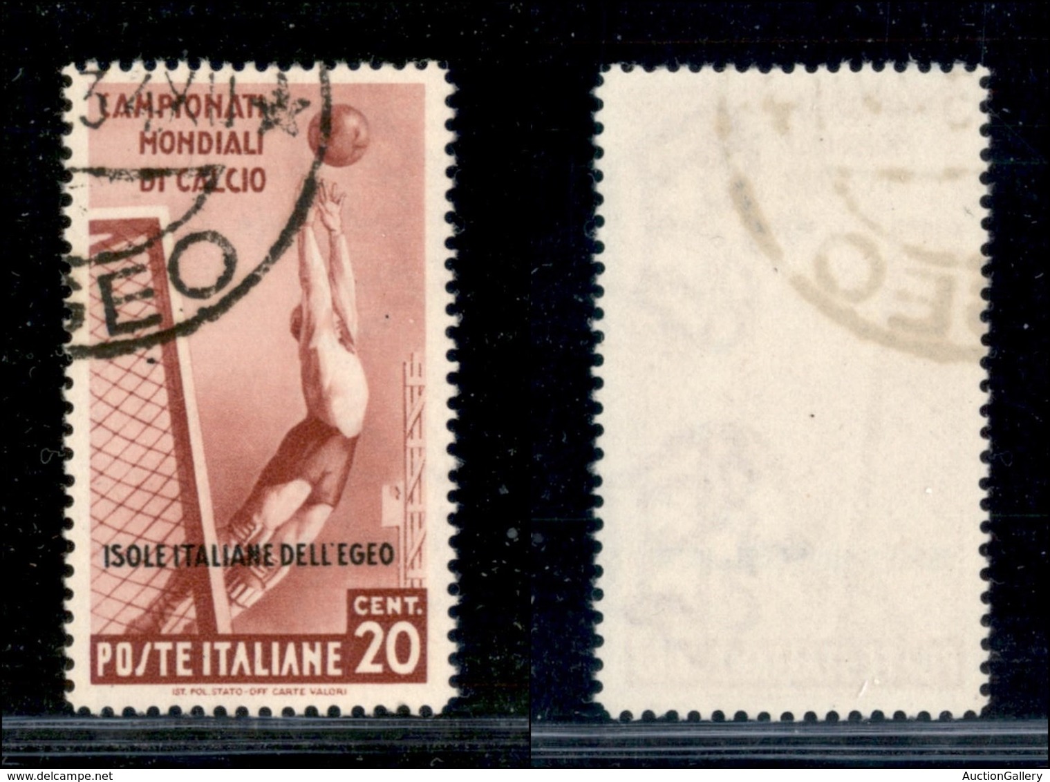 COLONIE - EGEO - 1934 - 20 Cent Calcio (75) - Usato (140) - Other & Unclassified