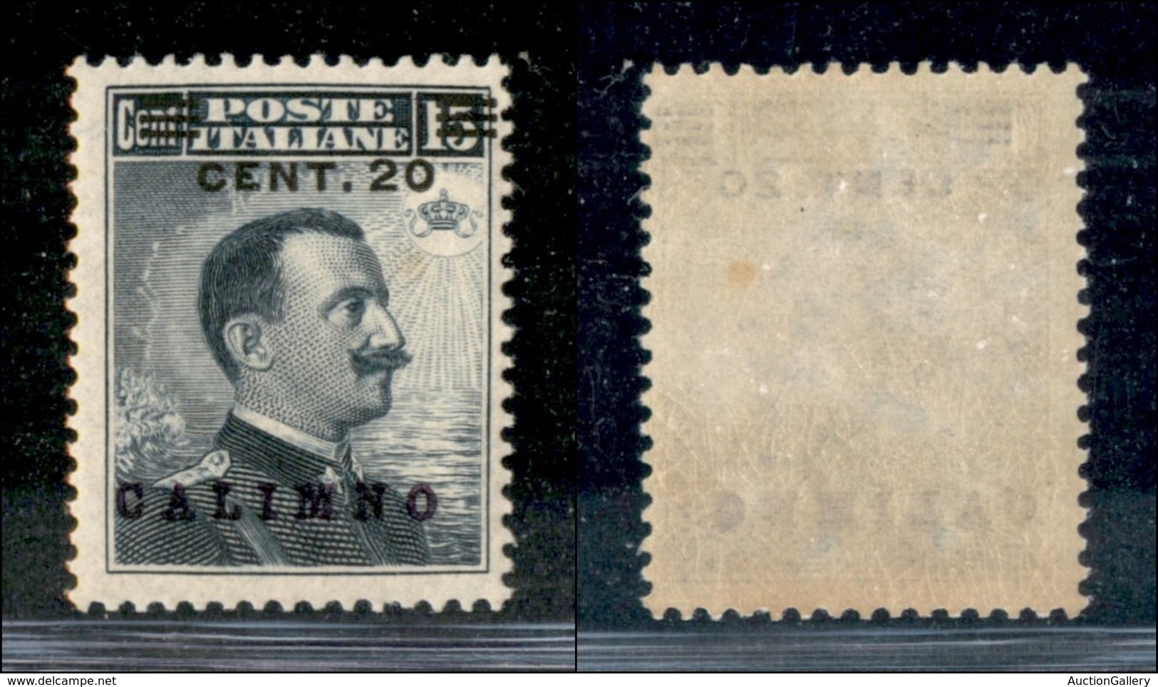 COLONIE - EGEO - Calino - 1916 - 20 Cent Su 15 Cent Michetti (8) - Gomma Integra (65) - Andere & Zonder Classificatie