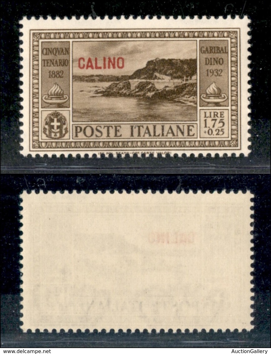 COLONIE - EGEO - Calino - 1932 - 1.75 Lire + 25 Cent Garibaldi (24) - Gomma Integra (65) - Sonstige & Ohne Zuordnung