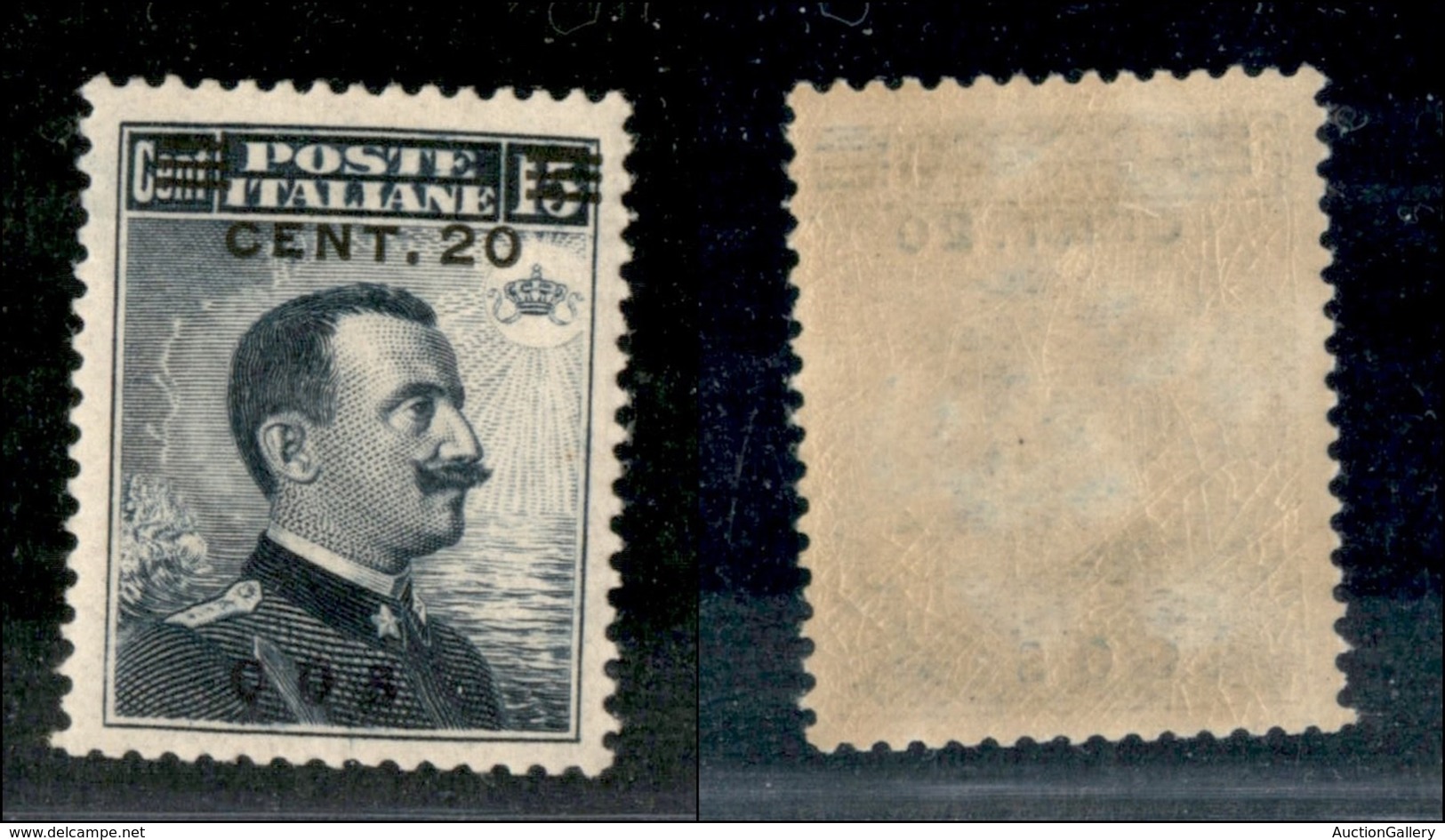 COLONIE - EGEO - Coo - 1916 - 20 Cent Su 15 Cent Michetti (8) - Gomma Integra (65) - Sonstige & Ohne Zuordnung