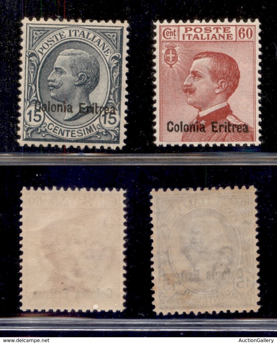 COLONIE - ERITREA - 1918/1920 - Soprastampati (47/48) - Serie Completa - Gomma Integra (150) - Sonstige & Ohne Zuordnung