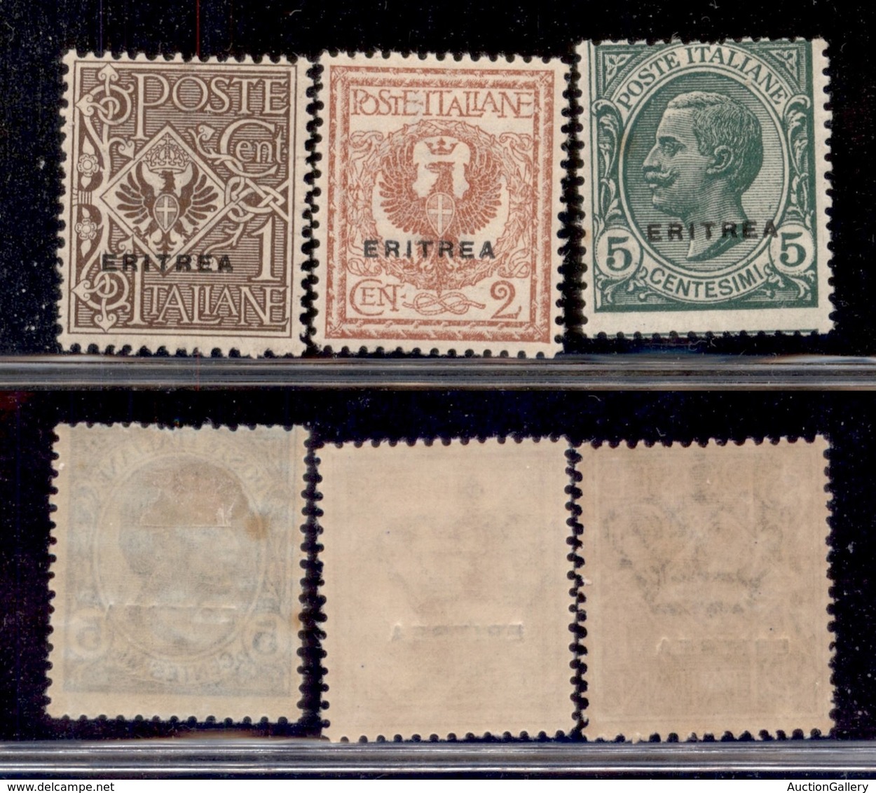 COLONIE - ERITREA - 1924 - Soprastampati (77/79) - Serie Completa - Gomma Originale (36) - Andere & Zonder Classificatie