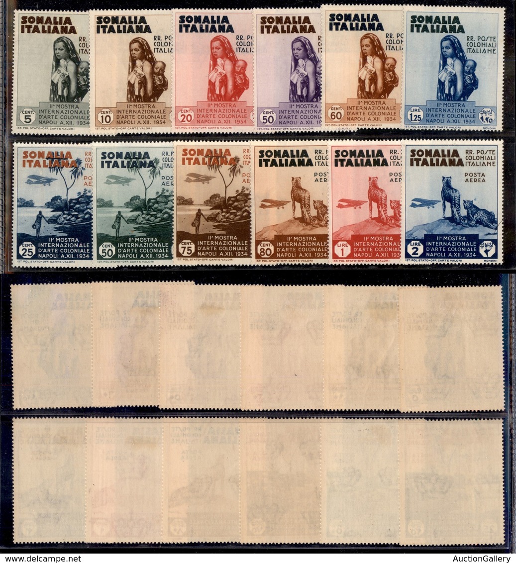 COLONIE - SOMALIA - 1934 - Arte Coloniale (193/198 + 1/6 Aerea) - Emissione Completa - Gomma Originale (100) - Andere & Zonder Classificatie