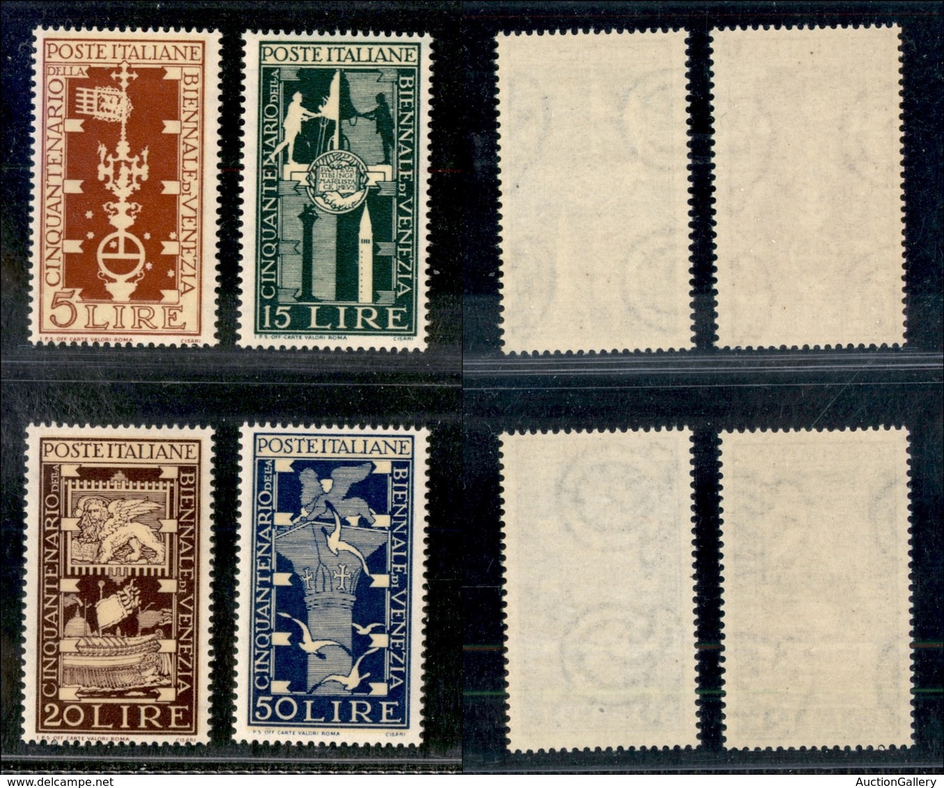 REPUBBLICA - REPUBBLICA - 1949 - Biennale (594/597) - Serie Completa - Gomma Integra (100) - Other & Unclassified