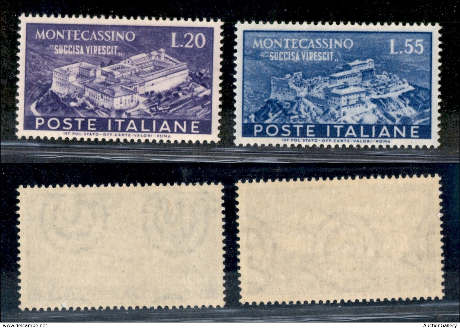 REPUBBLICA - REPUBBLICA - 1951 - Montecassino (664/665) - Serie Completa - Gomma Integra (110) - Other & Unclassified