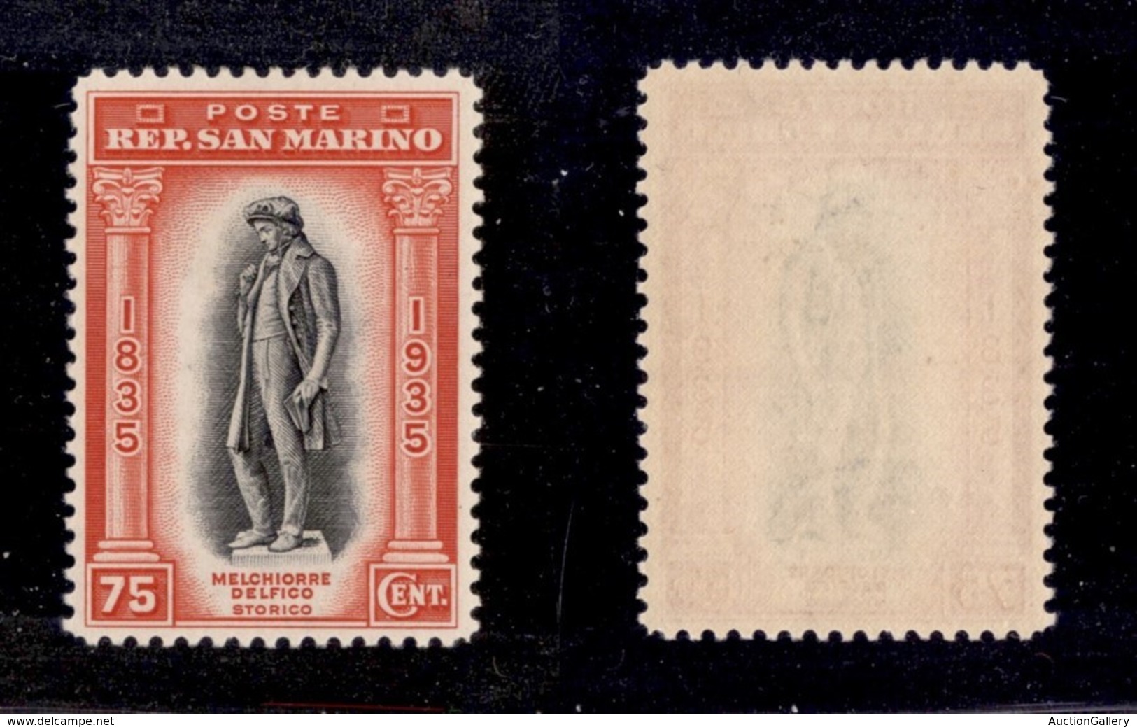SAN MARINO - SAN MARINO - 1935 - 75 Cent Melchiorre Delfico (201) - Gomma Integra (45) - Sonstige & Ohne Zuordnung