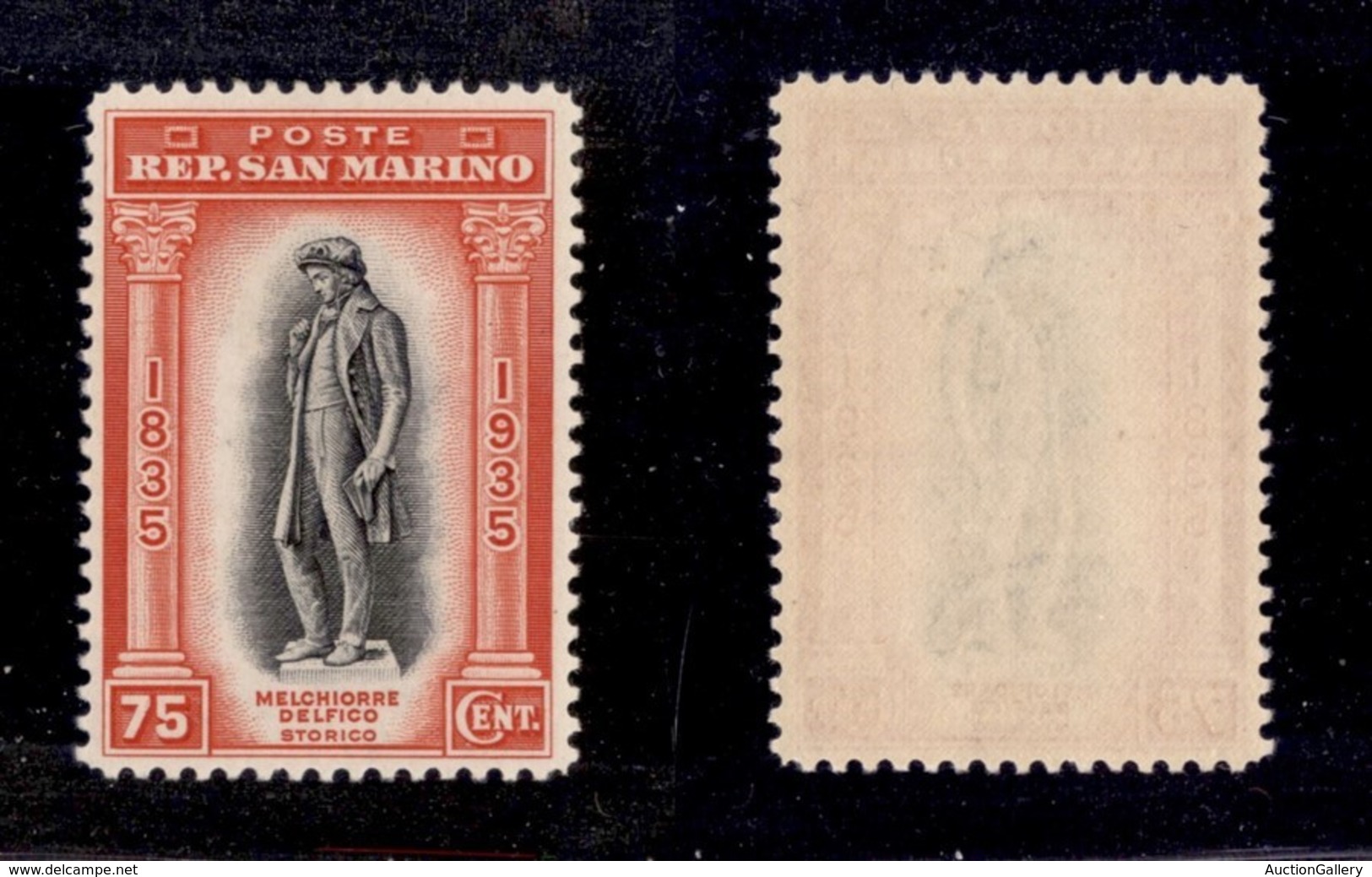 SAN MARINO - SAN MARINO - 1935 - 75 Cent Melchiorre Delfico (201) - Gomma Integra (45) - Andere & Zonder Classificatie