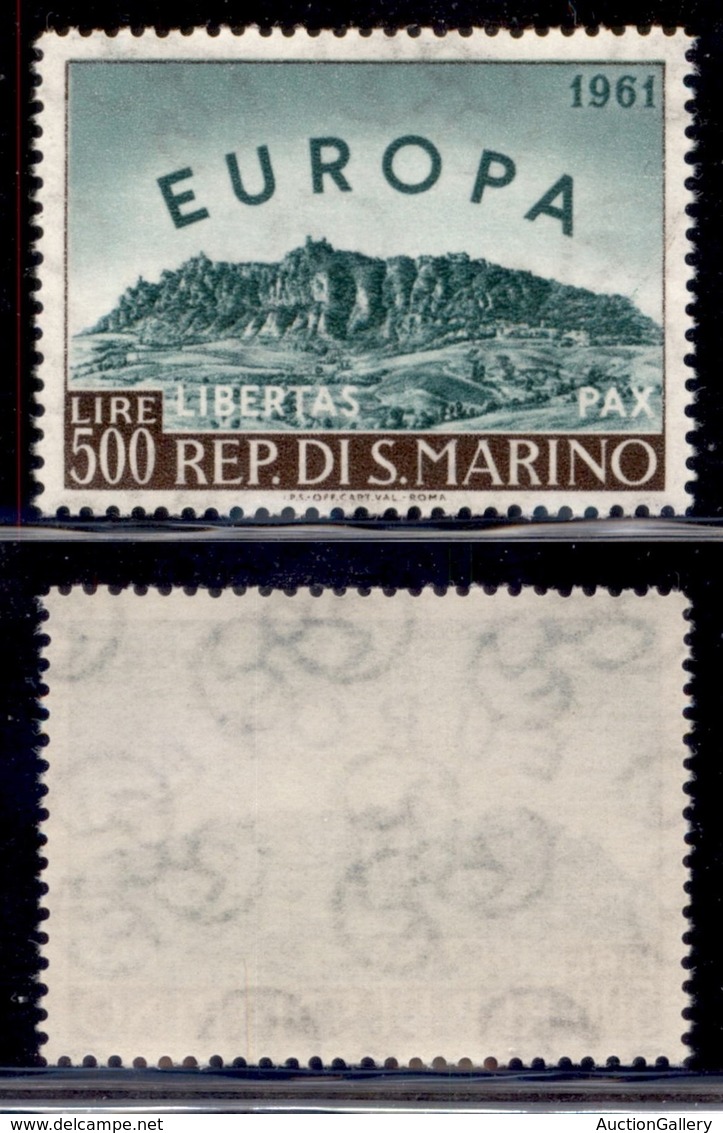 SAN MARINO - SAN MARINO - 1961 - 500 Lire Europa (568) - Gomma Integra (40) - Andere & Zonder Classificatie