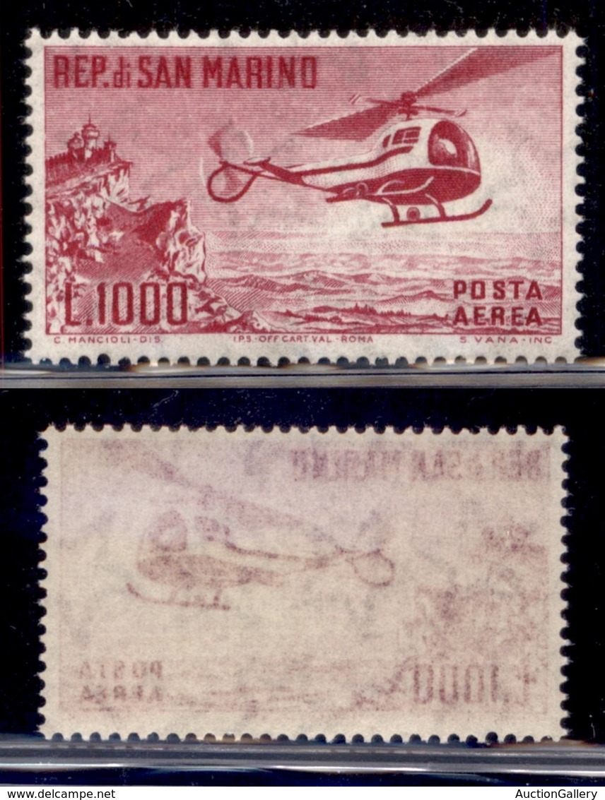 SAN MARINO - SAN MARINO - 1961 - 100 Lire Elicottero (138 Aerea) - Gomma Integra (70) - Sonstige & Ohne Zuordnung