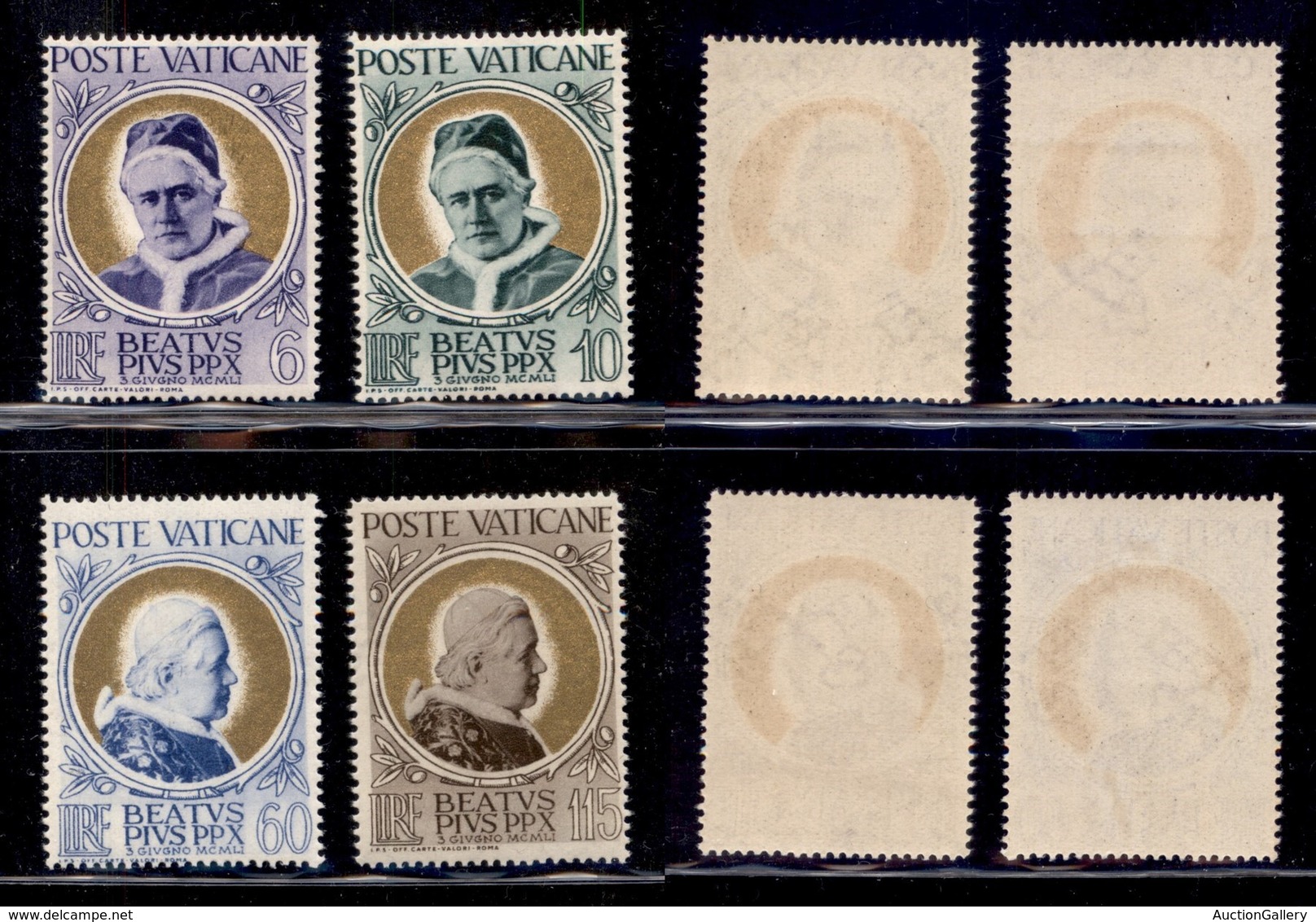 VATICANO - VATICANO - 1951 - Pio X (145/148) - Serie Completa - Gomma Integra (40) - Andere & Zonder Classificatie