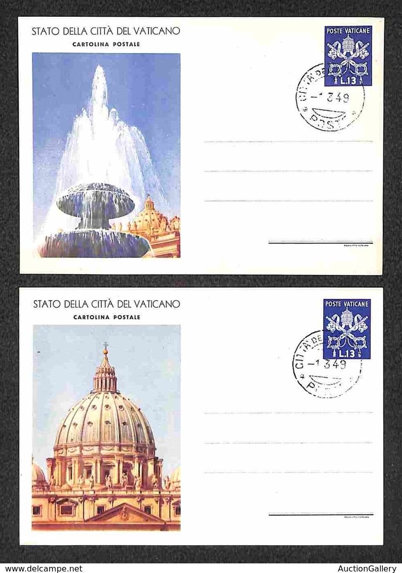 VATICANO - VATICANO - Cartoline Postali - 1949 - 13 Lire Vedute II Tiratura (C8-1/2) - Due Diverse FDC 1.3.1949 (100) - Sonstige & Ohne Zuordnung