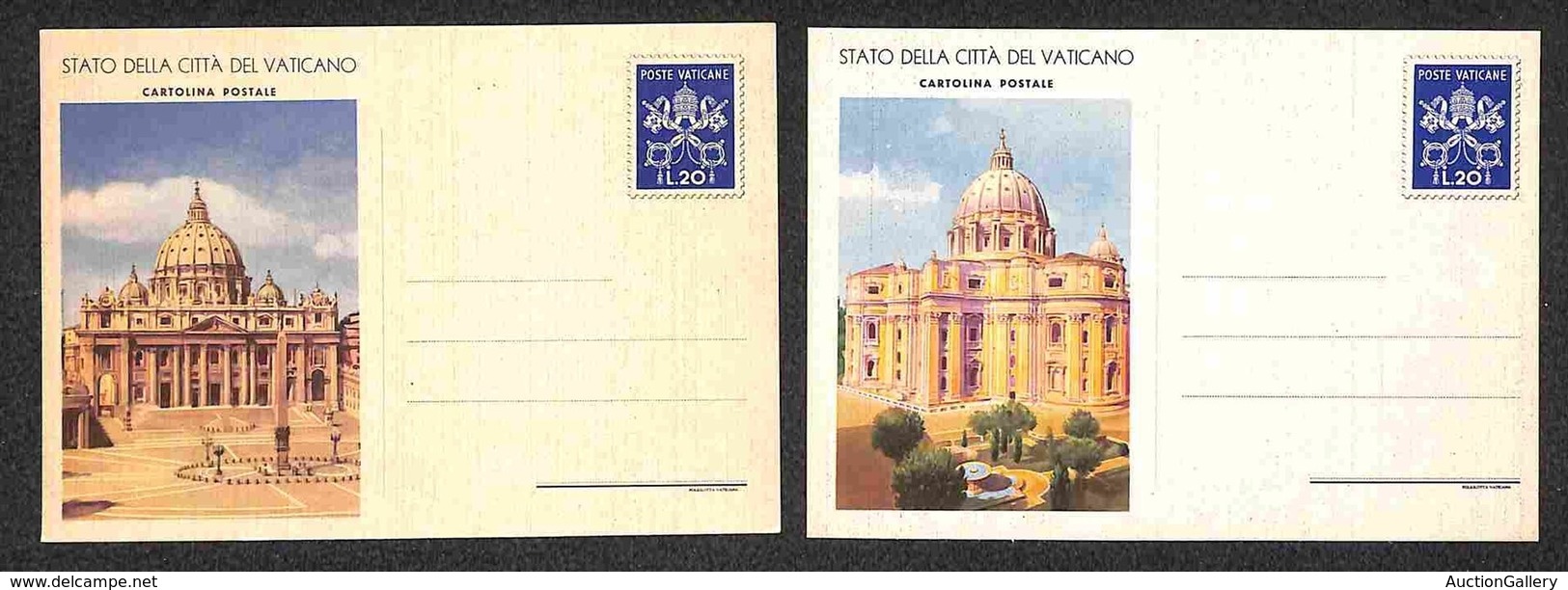 VATICANO - VATICANO - Cartoline Postali - 1950 - 20 Lire Vedute (C10-1/2) - Le Due Diverse Vedute - Nuove Perfette (60) - Andere & Zonder Classificatie