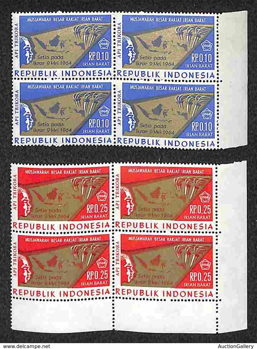 ESTERO - INDONESIA - Irian Barat - 1968 - Referendum (21/22) - Serie Completa In Quartine - Gomma Integra - Andere & Zonder Classificatie