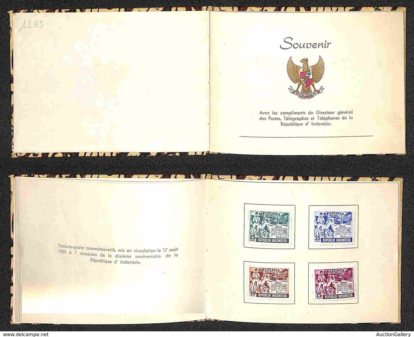 ESTERO - INDONESIA - 1955 - Libretto Souvenir Ufficiale Con Le Emissioni Complete Dell'anno (134/161) - Gomma Originale - Sonstige & Ohne Zuordnung