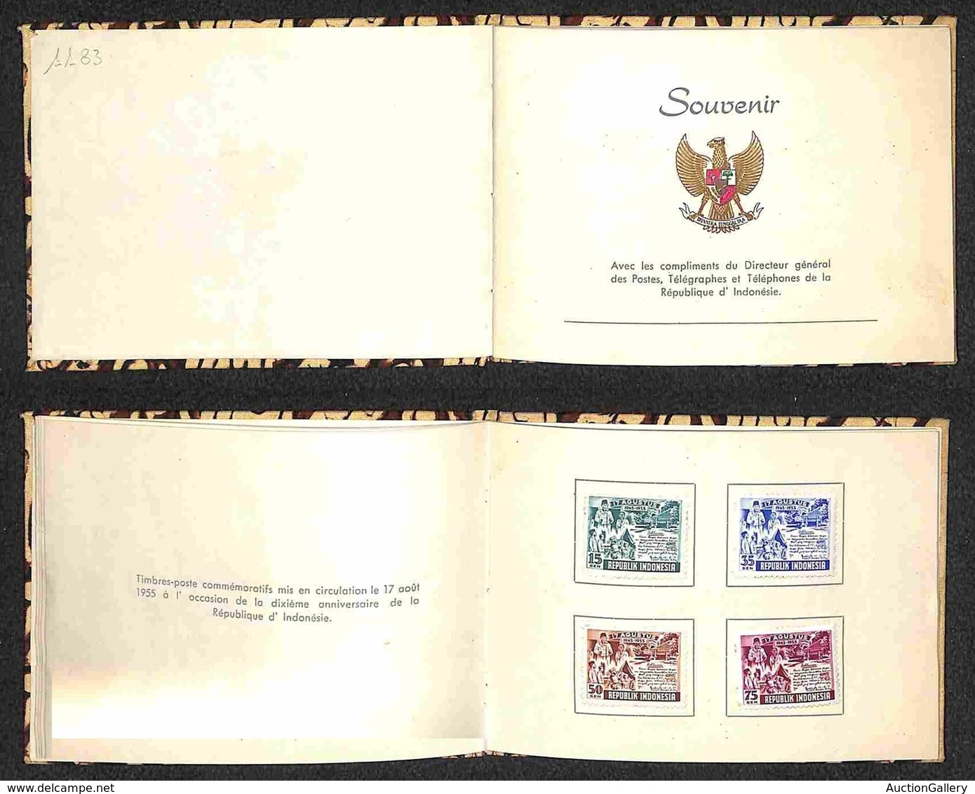 ESTERO - INDONESIA - 1955 - Libretto Souvenir Ufficiale Con Le Emissioni Complete Dell'anno (134/161) - Gomma Originale - Andere & Zonder Classificatie
