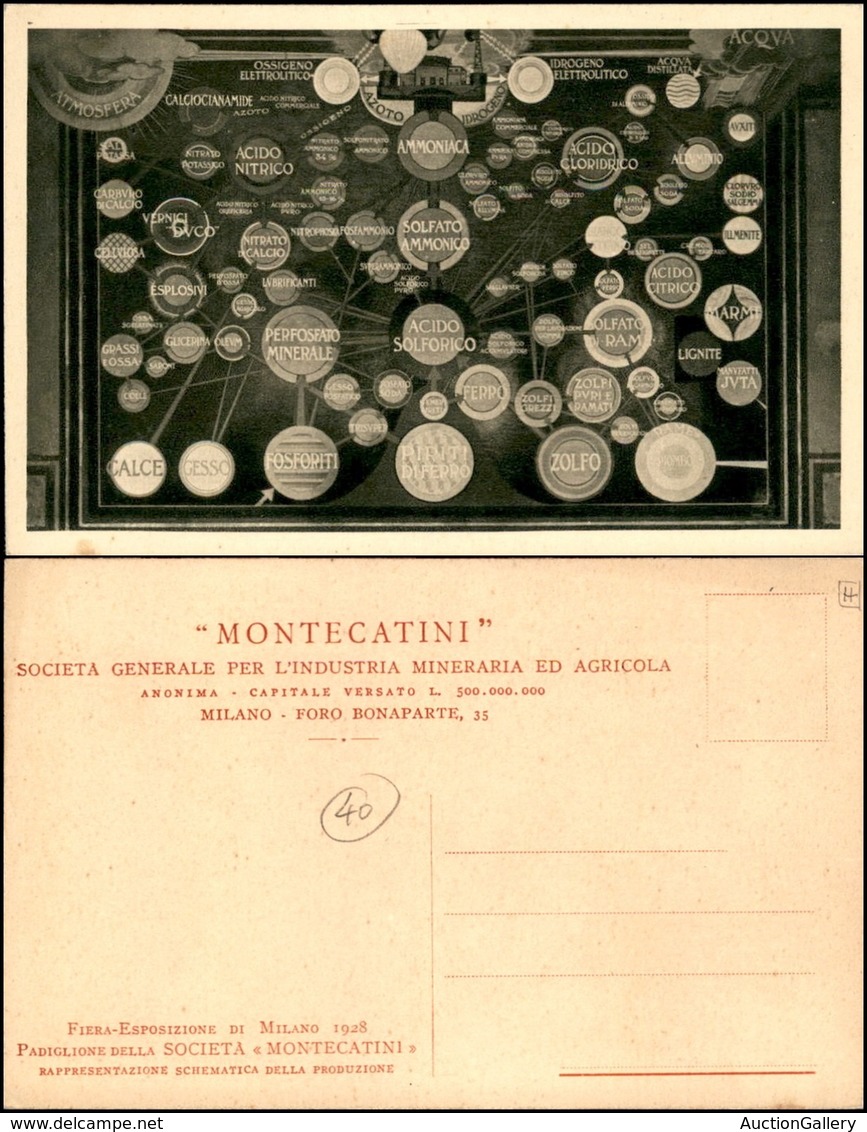 CARTOLINE - PUBBLICITARIE - Montecatini Società Generale Per L'industria Mineraria Ed Agricola - Nuova FP - Sonstige & Ohne Zuordnung