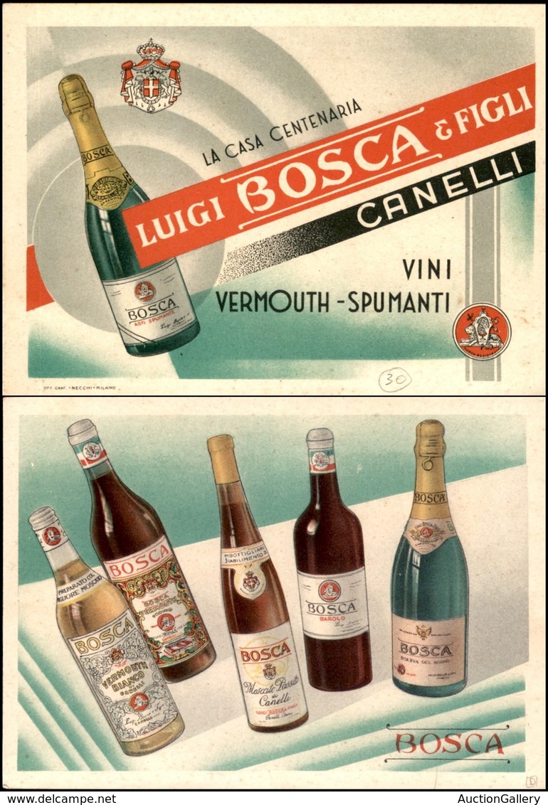 CARTOLINE - PUBBLICITARIE - Vini Vermouth Spumanti Luigi Bosca E Figli - Nuova FG - Other & Unclassified
