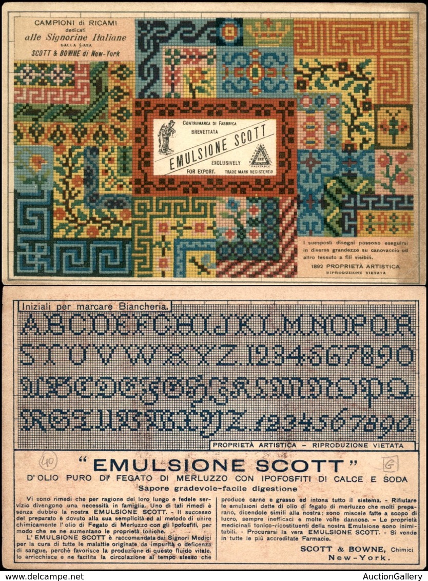 CARTOLINE - PUBBLICITARIE - Emulsione Scott Di Scott & Bowne Di New York - Nuova FG - Sonstige & Ohne Zuordnung