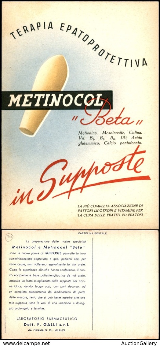 CARTOLINE - PUBBLICITARIE - Metinocol Beta - Nuova FG - Andere & Zonder Classificatie