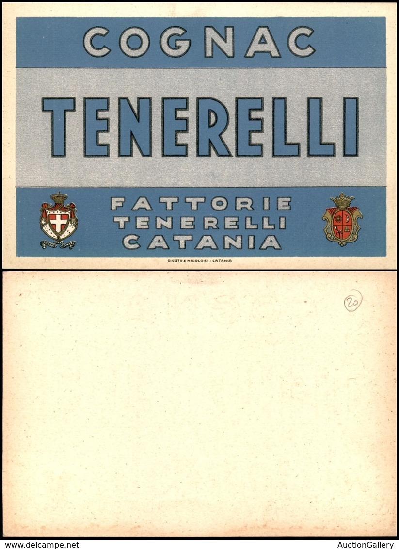CARTOLINE - PUBBLICITARIE - Cognac Tenerelli Catania - Nuova FG - Other & Unclassified