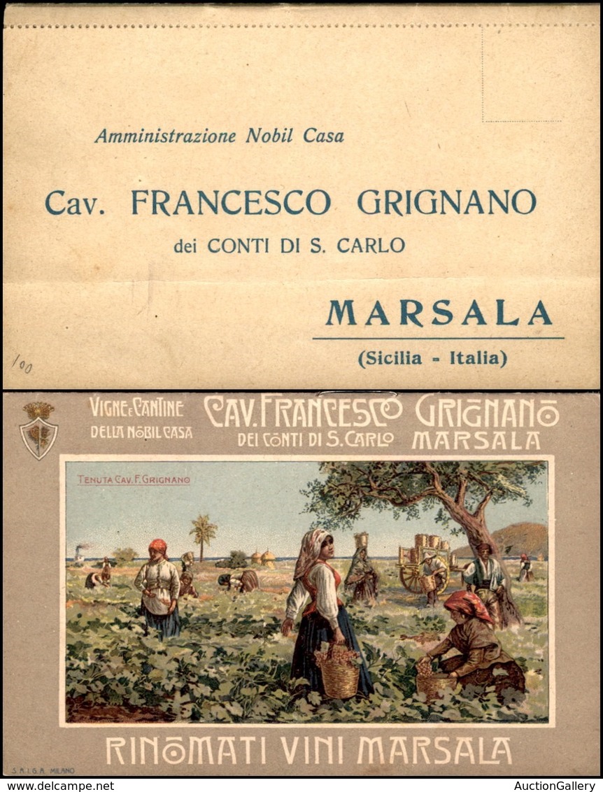 CARTOLINE - TESTATINA - Vigne E Cantine Cav. Francesco Grignano Marsala - Libretto Per Ordini - Nuovo FP - Sonstige & Ohne Zuordnung