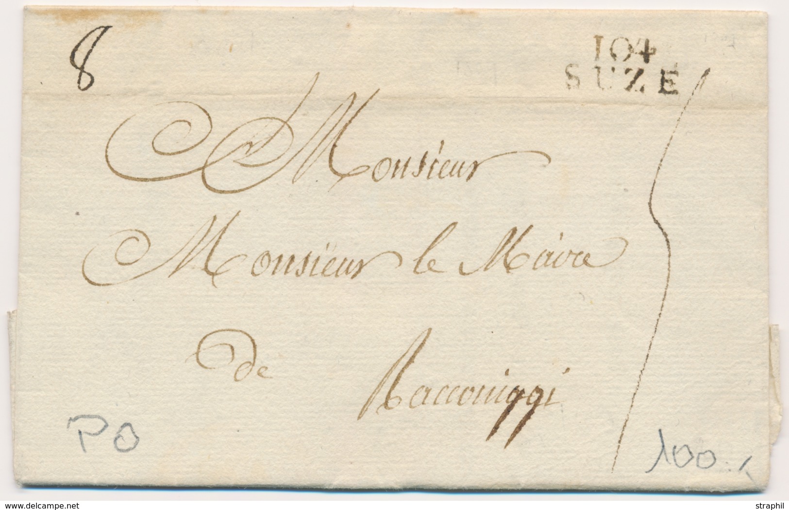 LAC DEPARTEMENTS CONQUIS - LAC - 104 SUZE - 7 Sept 1809 - Pr Macconggi - TB - 1801-1848: Precursors XIX