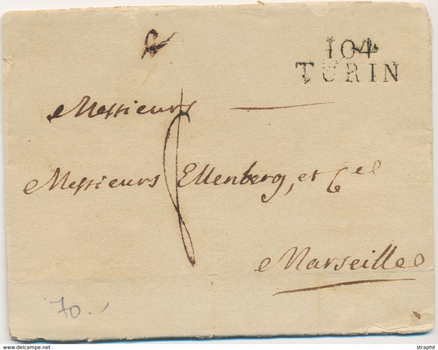 LAC DEPARTEMENTS CONQUIS - LAC - 104 TURIN - 1806 - Pr Marseille - TB - 1801-1848: Precursori XIX