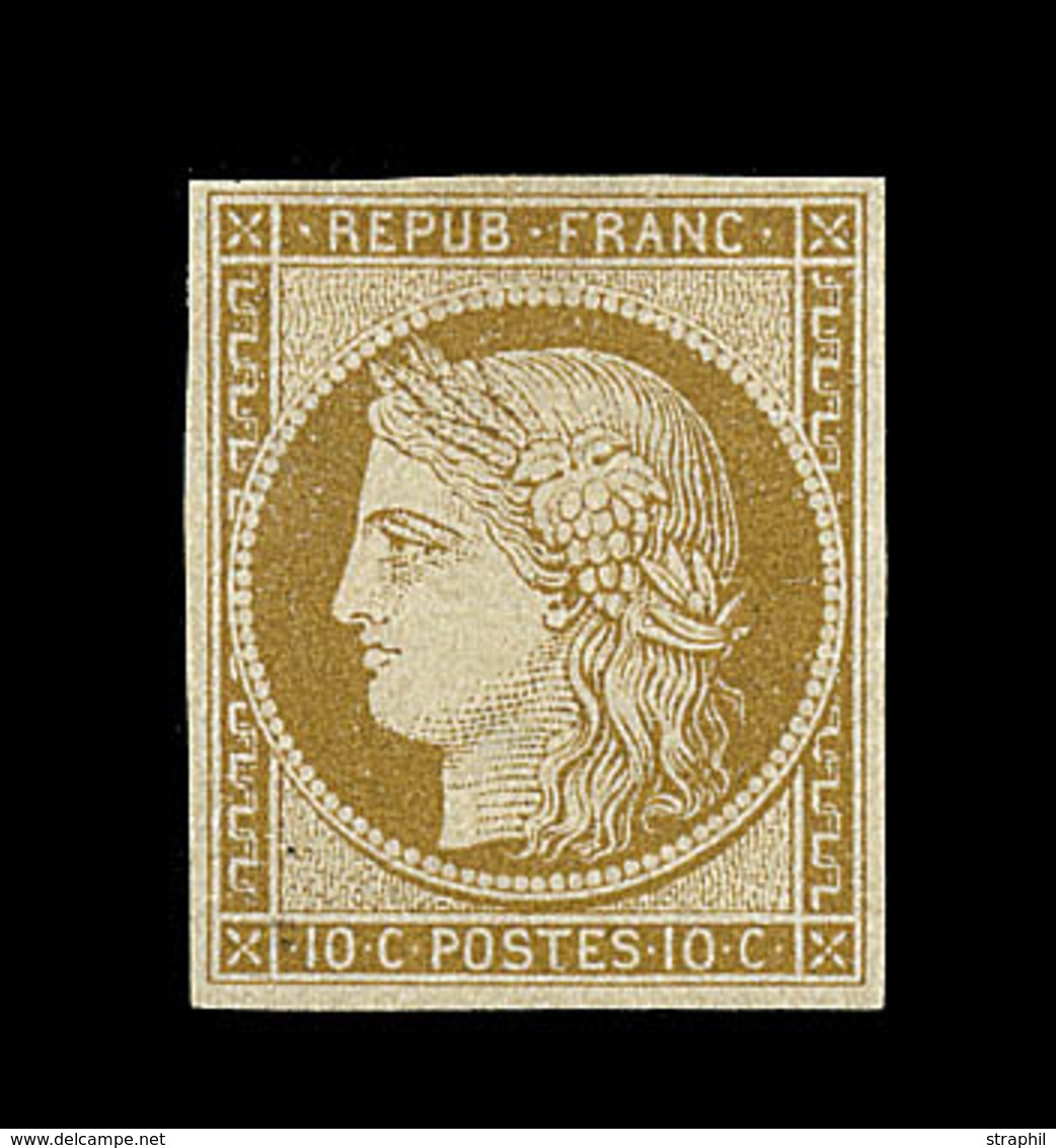 (*) EMISSION CERES 1849 - (*) - N°1 - 10c Bistre Jaune - Signé - TB - 1849-1850 Ceres