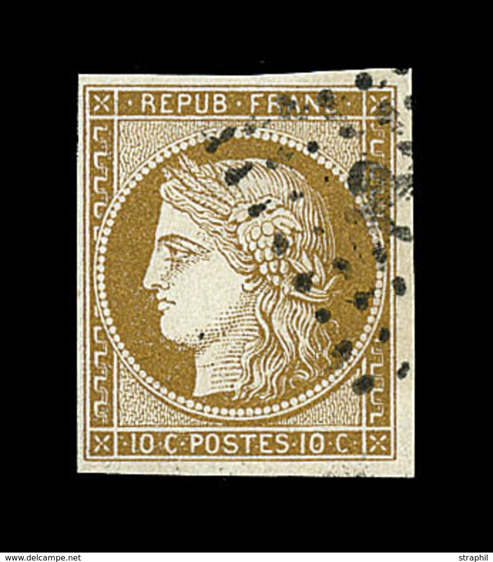 O EMISSION CERES 1849 - O - N°1 - 10c Bistre - Signé Robineau - TB - 1849-1850 Ceres